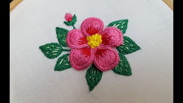 Beautiful stump work  | felt flower embroidery.hand embroidery