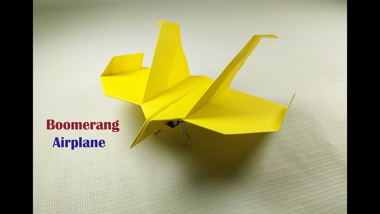 Boomerang Airplane  How to Made, Paper Boomerang Airplane How to fold, Easy To make Easy to fold