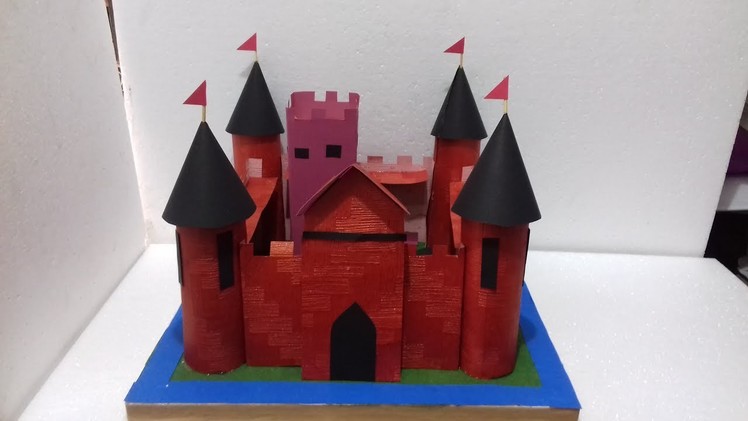 ✔Castle model |  Castle with paper |  cardboard castle making ideas