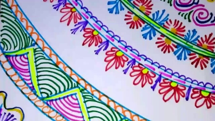 Easy simple and attractive border designs|| project file || chart paper