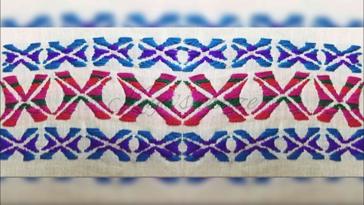 Hand embrodiary design | Nokshi chok par stitch | Keya's craze | hand embroidery | 112