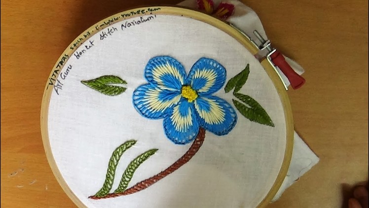 Hand Embroidery Art  - Beautiful blanket stitch (variation) design