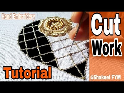 Hand Embroidery Cut work Tutorial | Aari work | maggum work | Cutwork
