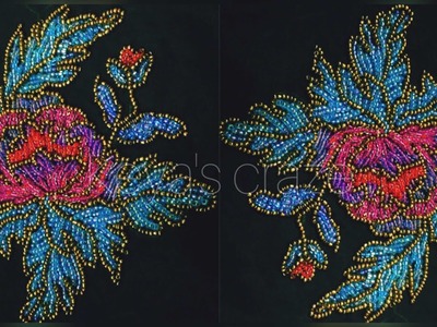 Hand embroidery design | Bead work | Bead hand embroidery | zardosi work | Keya's craze | 137