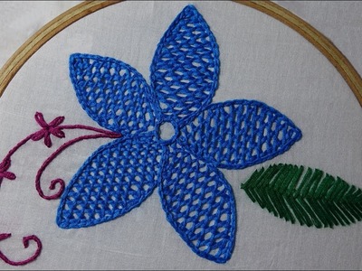 Hand Embroidery Design of Net Stitch