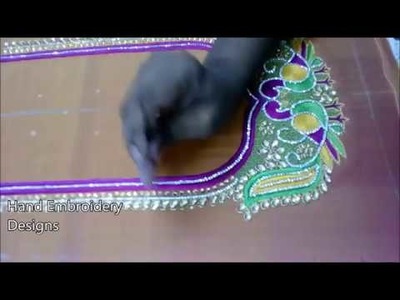 Hand embroidery designs for beginners | hand embroidery designs, maggam work blouse designs simple
