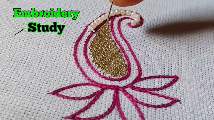 Hand Embroidery flower designs | Aari work | Zari work