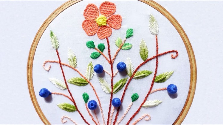 Hand Embroidery: Flower Embroidery (Stump Work)
