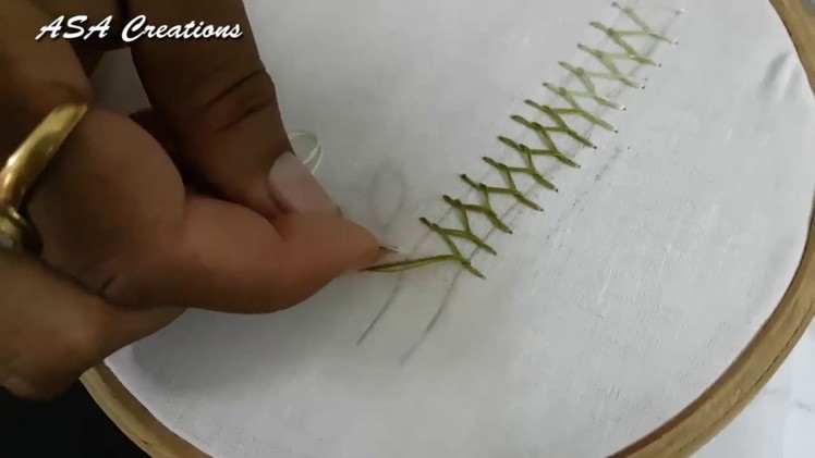 Hand Embroidery for Beginners:  Open Cretan Stitch