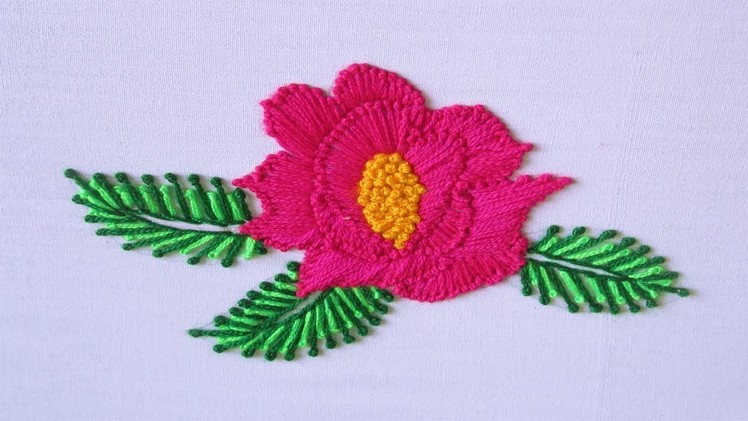 Hand Embroidery | French Knot Stitch | Flower Embroidery Designs - 03