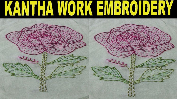 Hand embroidery.Kantha embroidery stitches.Running stitch.Embroidery Work#6