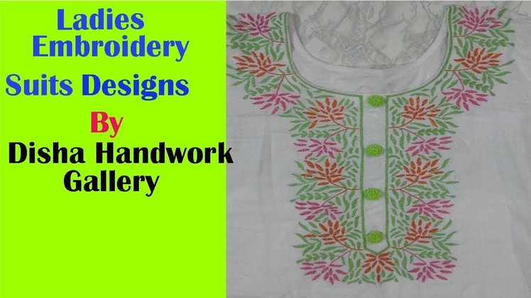 Hand Embroidery Ladies Suit Neck Design.Disha Handwork Gallery#10