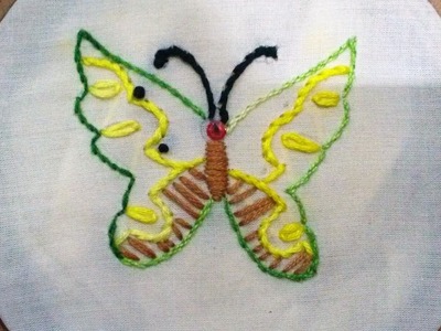 Hand  embroidery New butterfly Stitch Designs Dandi tanka by HUMARIA ARTS