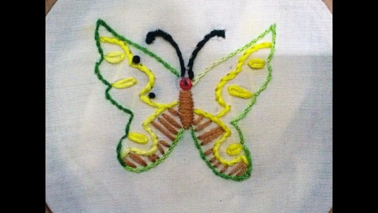 Hand  embroidery New butterfly Stitch Designs Dandi tanka by HUMARIA ARTS