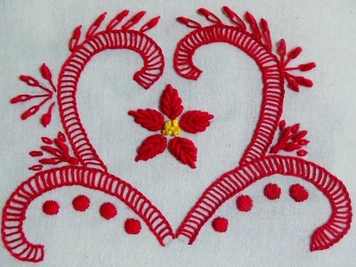 Hand Embroidery: Open chain stitch