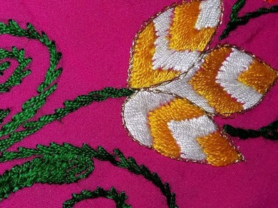 Hand  Embroidery - Phulkari  Stitch '  28 August 2017