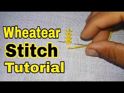 Hand Embroidery Wheatear Stitch Tutorial | Wheat stitch