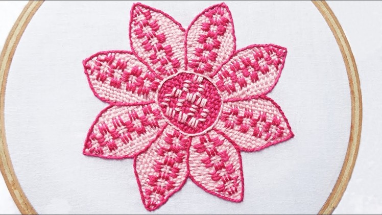 Hand Sewing : Flower Embroidery