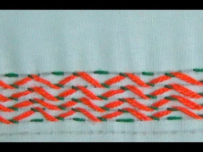 Hand Stitch Design For Border-Whipped running stitch