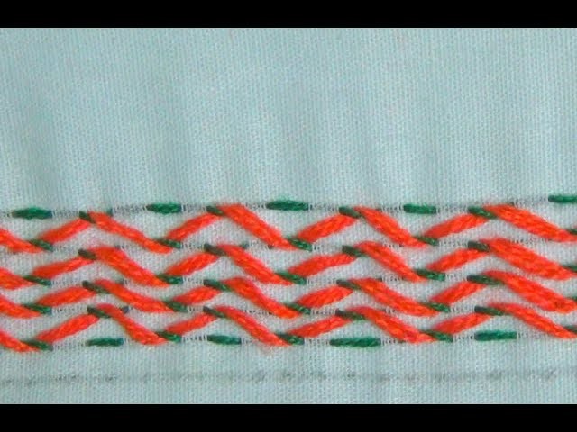 Hand Stitch Design For Border-Whipped running stitch