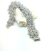 Handwoven chainmaille/chainmail bracelet.
