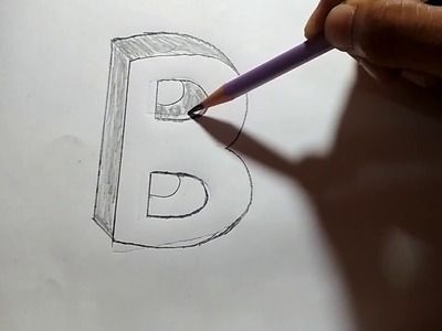 How to 3D draw letter  B