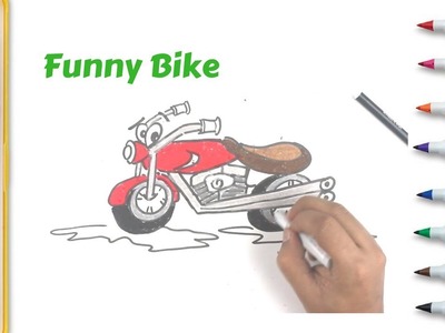How to Draw a Motorcycle | Easy Step by Step | Drawing & Coloring Bikes
