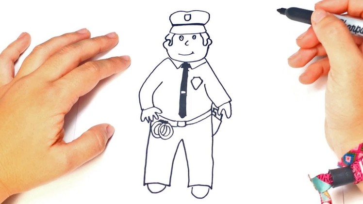 How to draw a Policeman | Policeman Easy Draw Tutorial