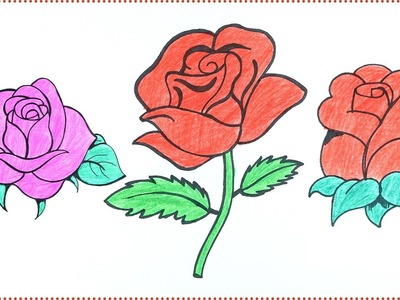 How to Draw A Rose- Easy Rose Drawing Tutorial Step by Step