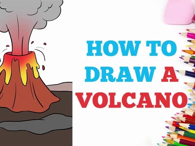 How to Draw a Volcano in a Few Easy Steps: Drawing Tutorial for Kids and Beginners