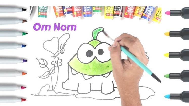 How to Draw Om Nom Step by Step Easy | Cut the Rope | Easy Drawing Tutorial