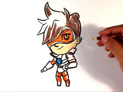 How to Draw Overwatch - Tracaer - Cute - Easy Pictures to Draw