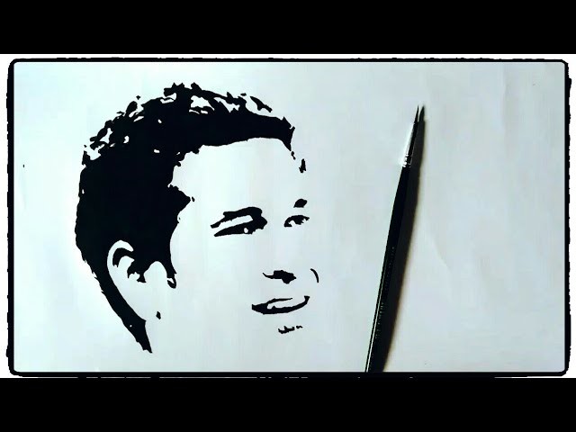 How to draw Sachin Tendulkar's painting tutorial simple easy step by step for kids. Drawing: Sachin