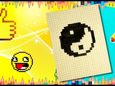 How to draw The Yin Yang Symbol. Pixel Yin Yang
