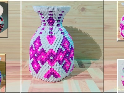 How to make 3d origami vase 41 #part 1