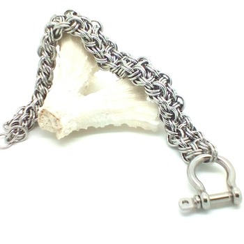Ladies handwoven in  stainless steel chainmaille/chainmail  bracelet