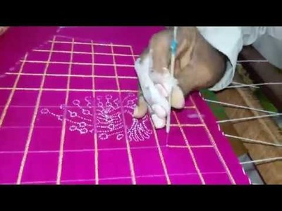 Making of checks Pattern - hand embroidery making video - Part 1