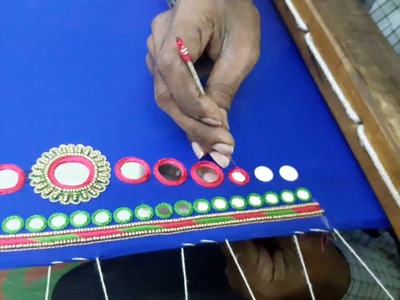 Making of Mirrors and Loading work - Hand embroidery making