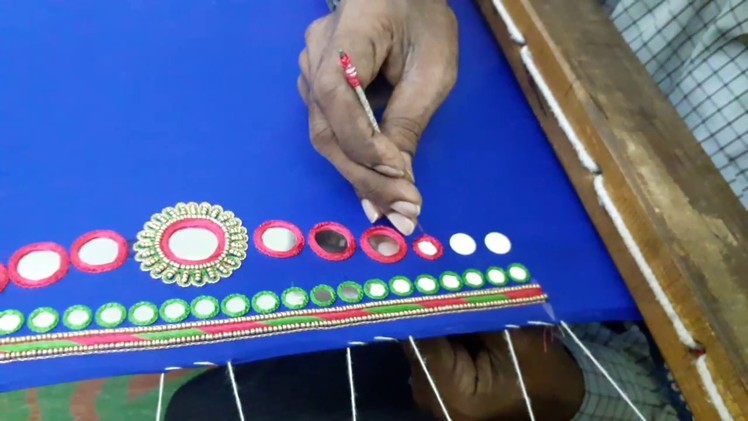 Making of Mirrors and Loading work - Hand embroidery making