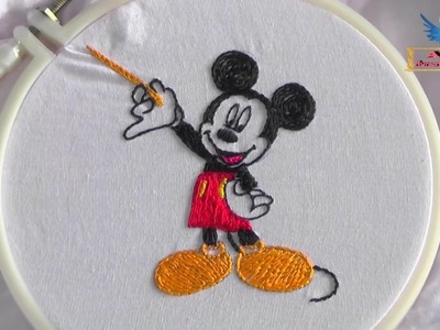 Mickey Mouse Fancy Hand Embroidery Designs Works on Blouses Saree | Net Stitches & Flowers Latest