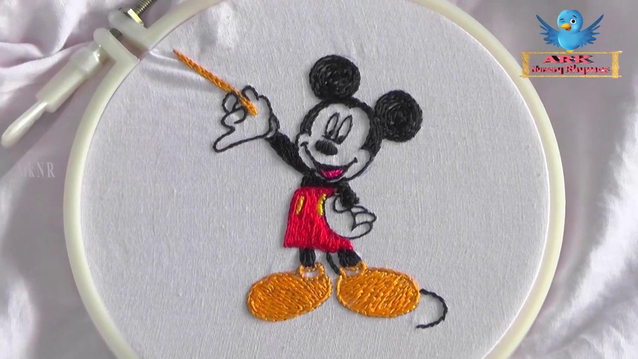 Mickey Mouse Fancy Hand Embroidery Designs Works on Blouses Saree, Net ...