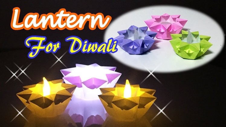 Origami Star Candle Holder | Ideas for Diwali Decoration at Home | Origami Only 1 Piece of Paper