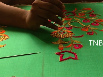 Simple maggam work blouse designs | hand embroidery designs | designer blouse designs
