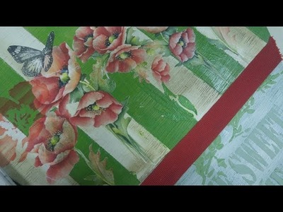 Studio Decoupage Tutorial Poppy Canvas Journal