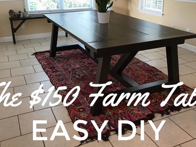 The Easy D.I.Y. $150 Rustic Farm Table Build