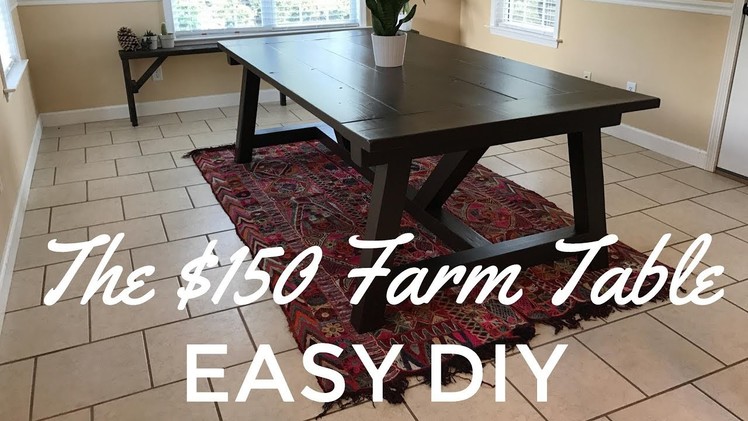 The Easy D.I.Y. $150 Rustic Farm Table Build