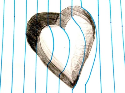 Trick Art Drawing - How to Draw 3D Heart