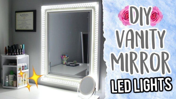 $20 DIY Vanity Mirror Using LED Lights! Cheap and Easy