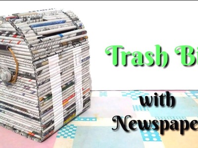 Cara membuat tempat sampah dari kertas koran . DIY kerajinan Tangan