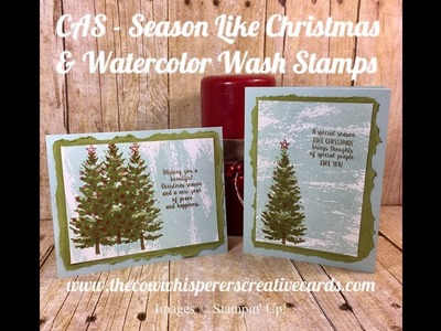 CAS - Season Like Christmas & Watercolor Wash Stamps